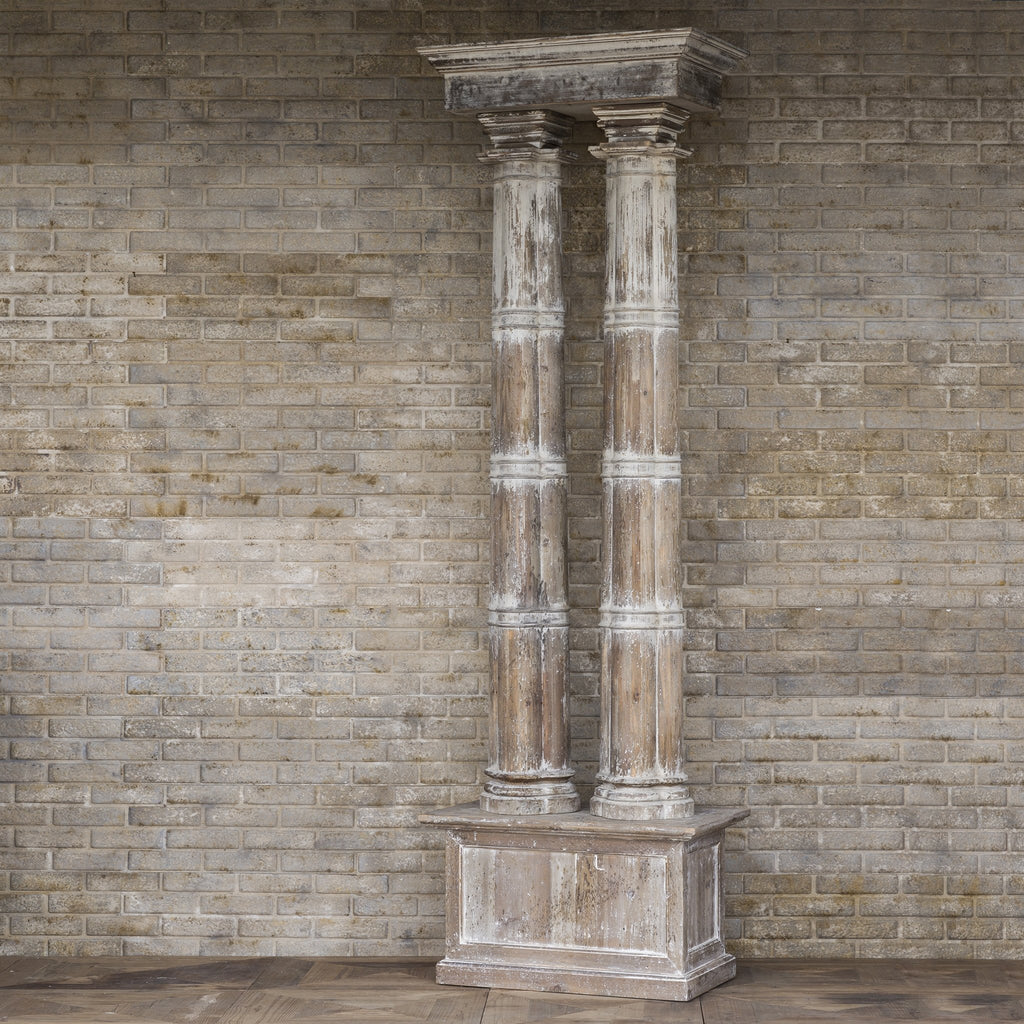 Double Romanesque Architectural Relic Pillars Decor Farmhouse Designs   