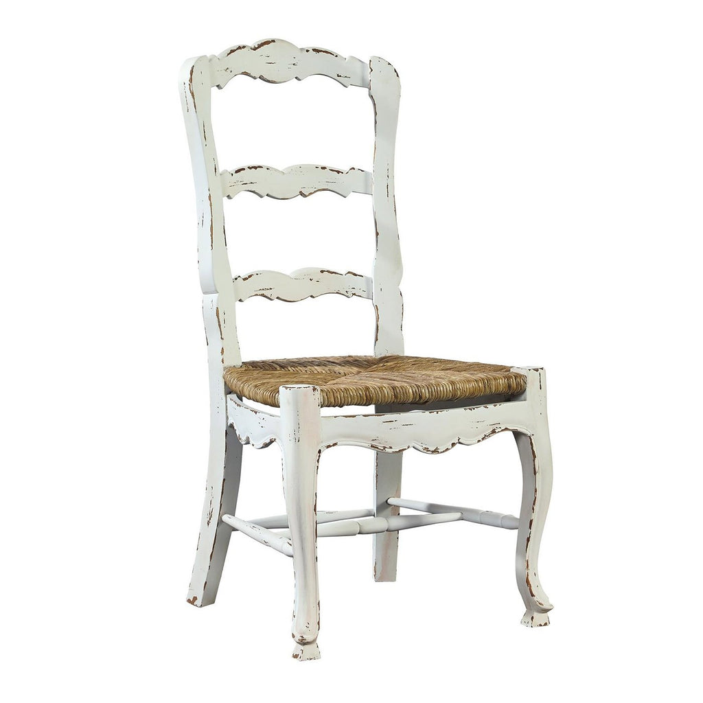 Ladderback Side Chair in White Dining Chairs Ornamental Classics   