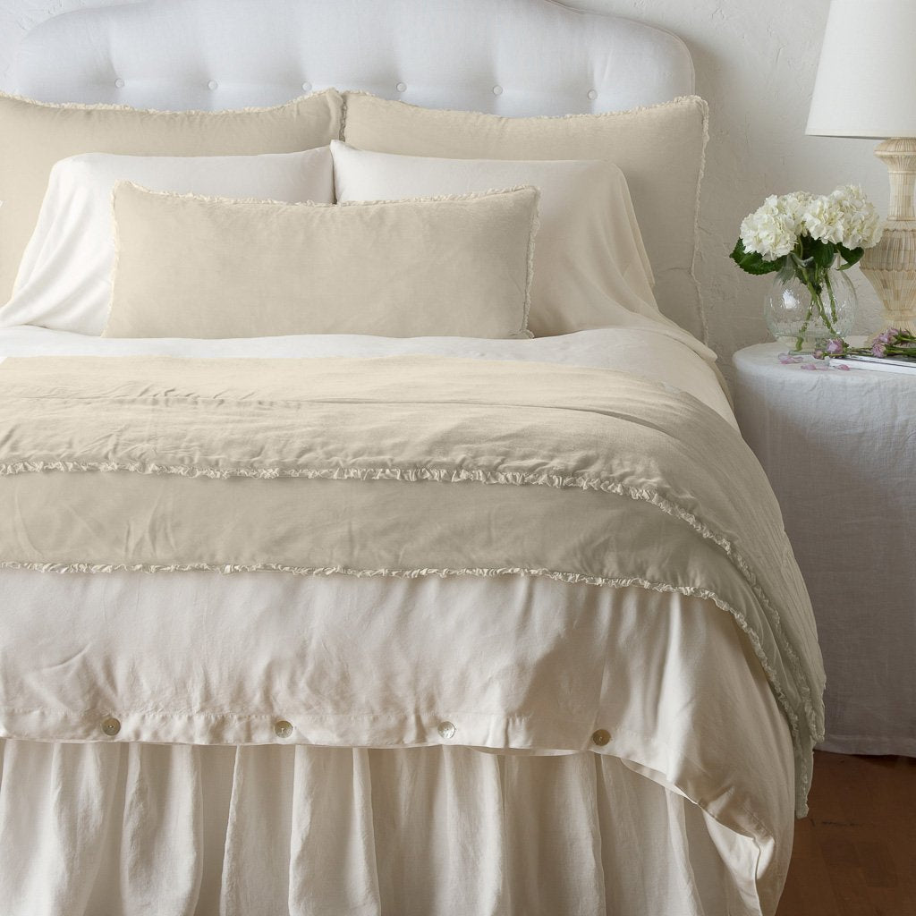 Bella Notte Carmen Bed End Blanket Duvet Covers & Comforters Bella Notte Parchment  