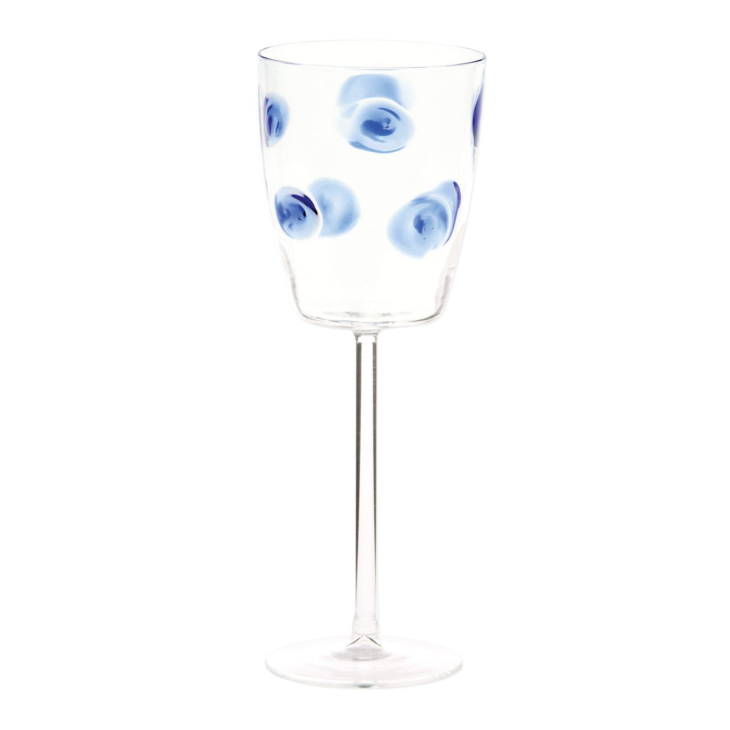 Drop Wine Glass Glassware Vietri Blue  