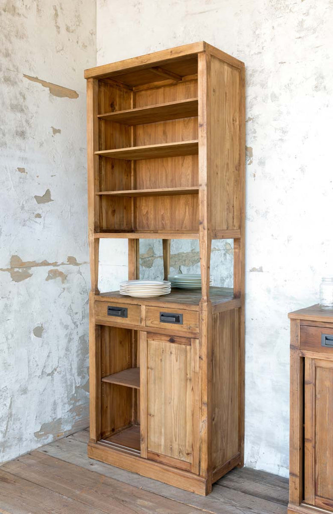 Rustic Tall Cupboard Cabinet Hutches & China Cabinets Farmhouse Designs   