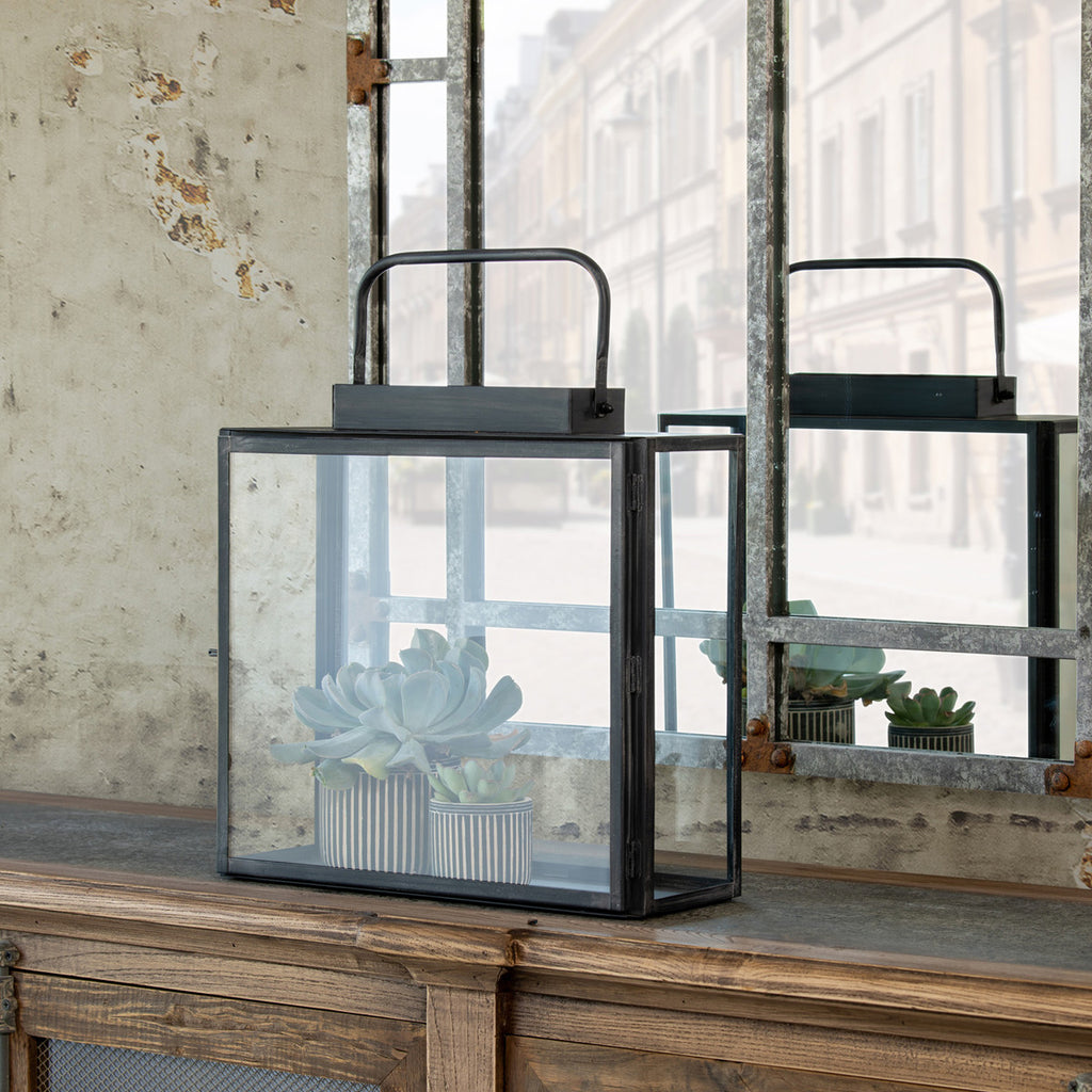 Modern Style Black Lantern Table Lamp Farmhouse Designs   
