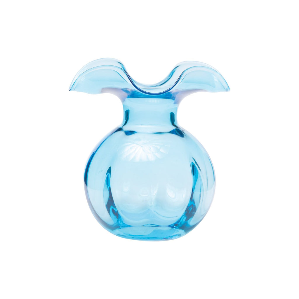 Hibiscus Glass Aqua Bud Vase Vases Vietri Aqua  
