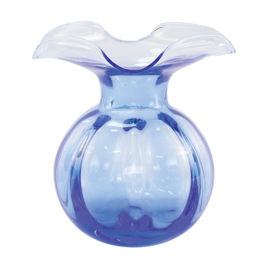 Hibiscus Glass Cobalt Medium Fluted Vase Vases Vietri   