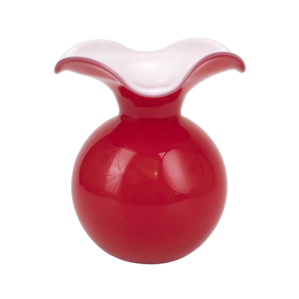 Hibiscus Glass Red Medium Vase Vases Vietri   
