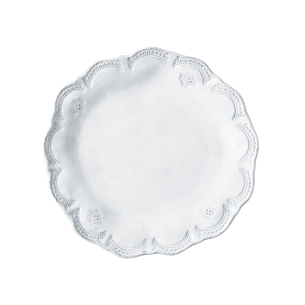 Incanto Lace European Dinner Plate Dinnerware Vietri White  