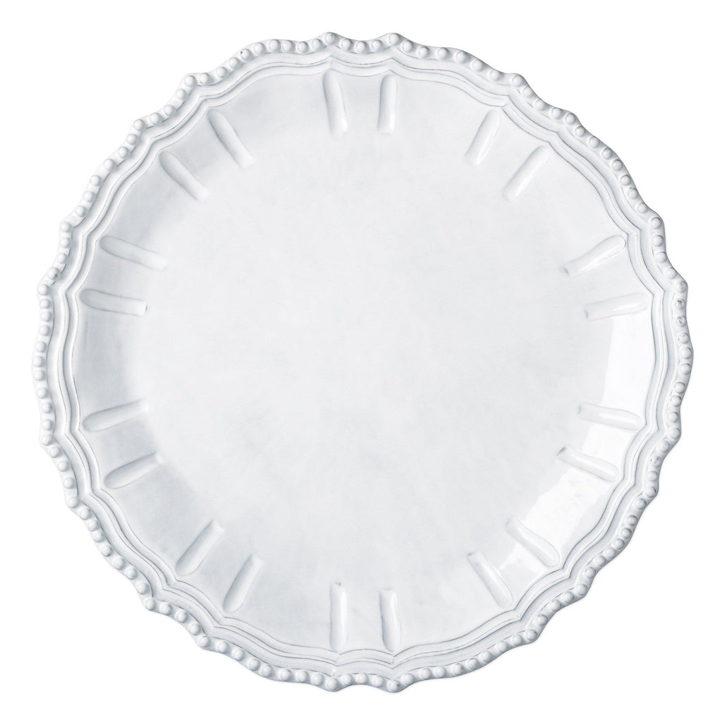 Incanto Baroque Round Platter Serveware Vietri White  
