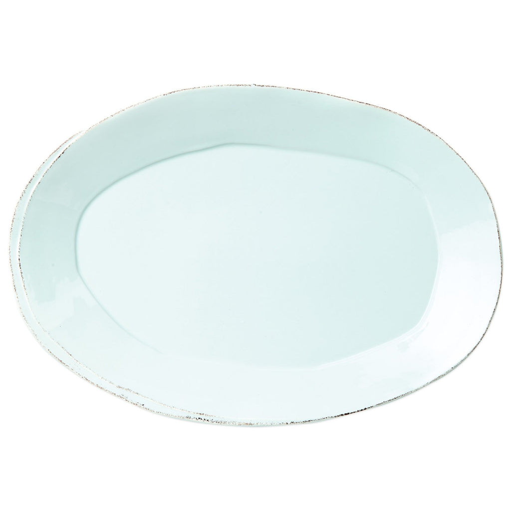 Lastra Oval Platter Serveware Vietri Aqua  