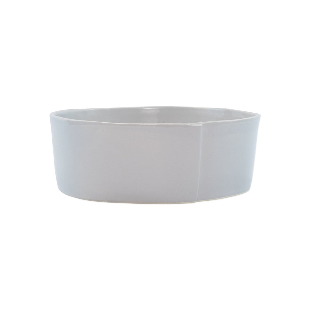 Lastra Medium Serving Bowl Serveware Vietri Light Gray  