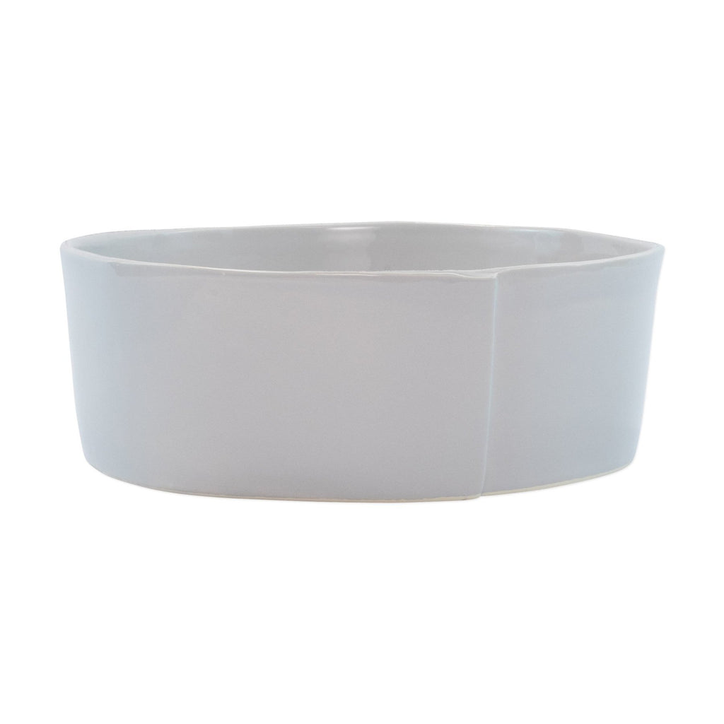 Lastra Large Serving Bowl Serveware Vietri Light Gray  