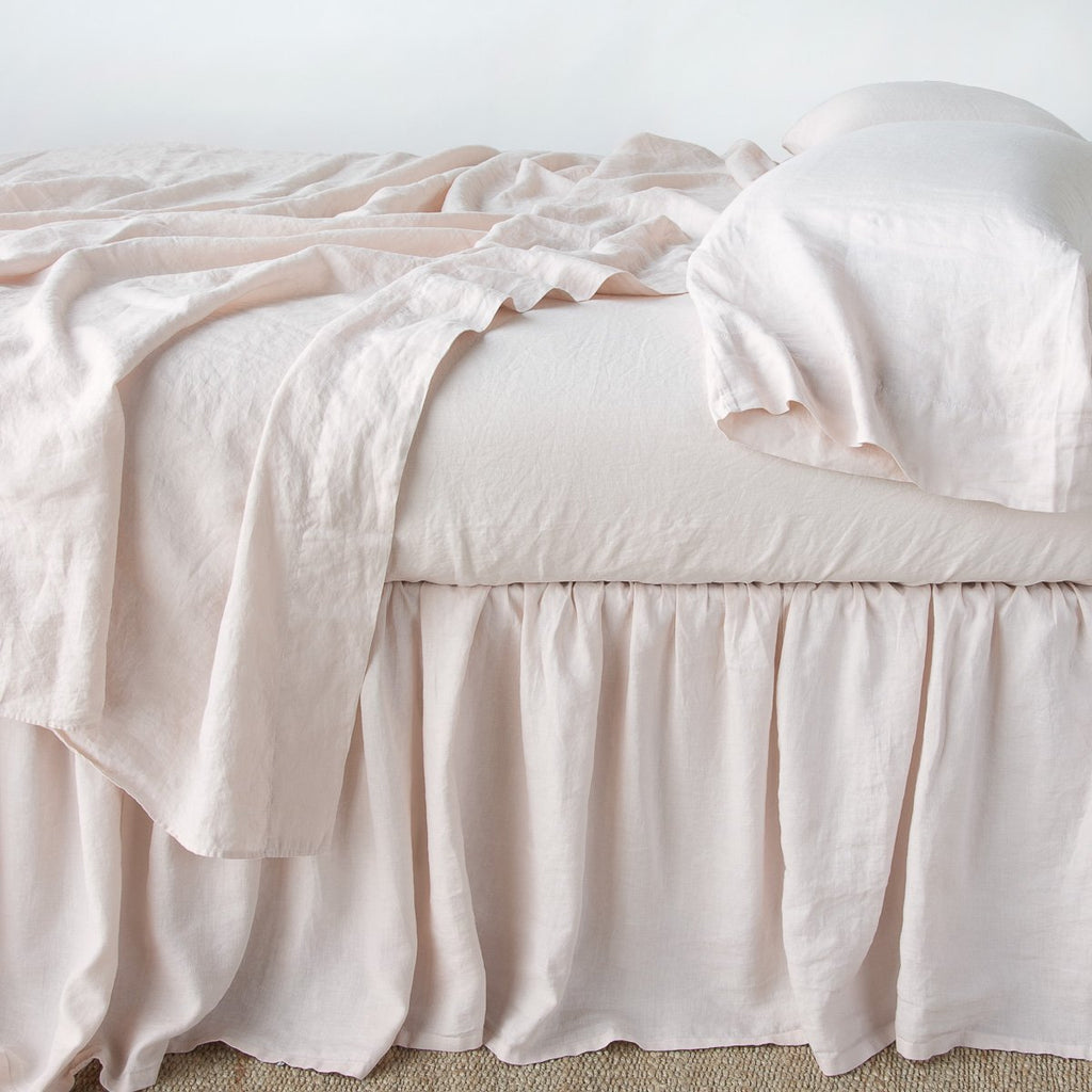 Bella Notte Linen Bed Skirt Bed Skirts Bella Notte Pearl Twin 