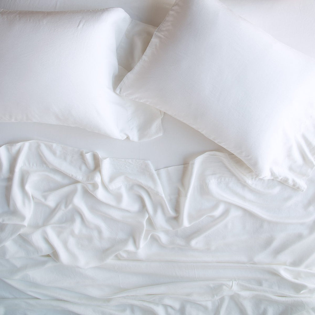 Bella Notte Madera Luxe Pillowcase Pillowcases Bella Notte White Standard 