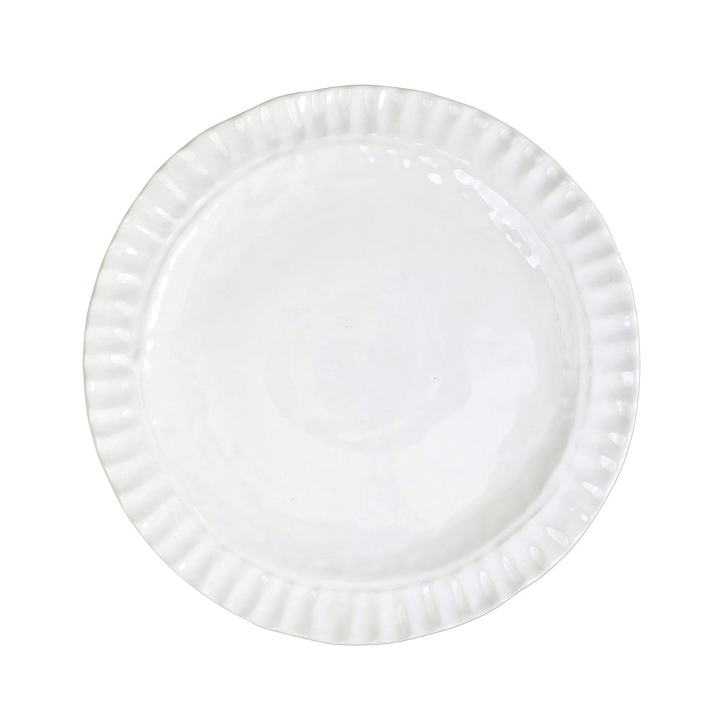 Pietra Serena Dinner Plate Dinnerware Vietri White  