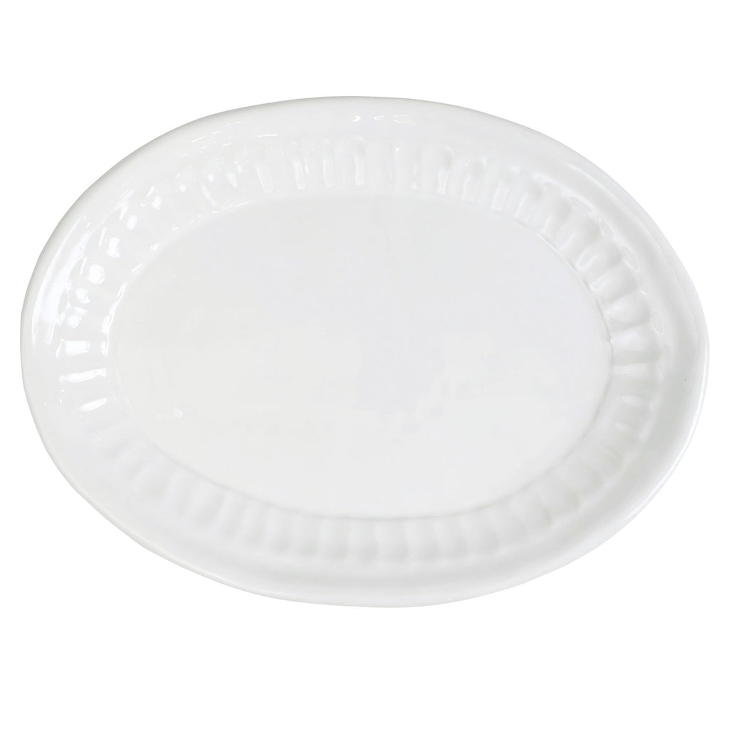 Pietra Serena Small Oval Platter Serveware Vietri White  