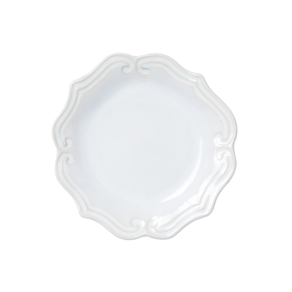 Incanto Stone Baroque Salad Plate Dinnerware Vietri White  