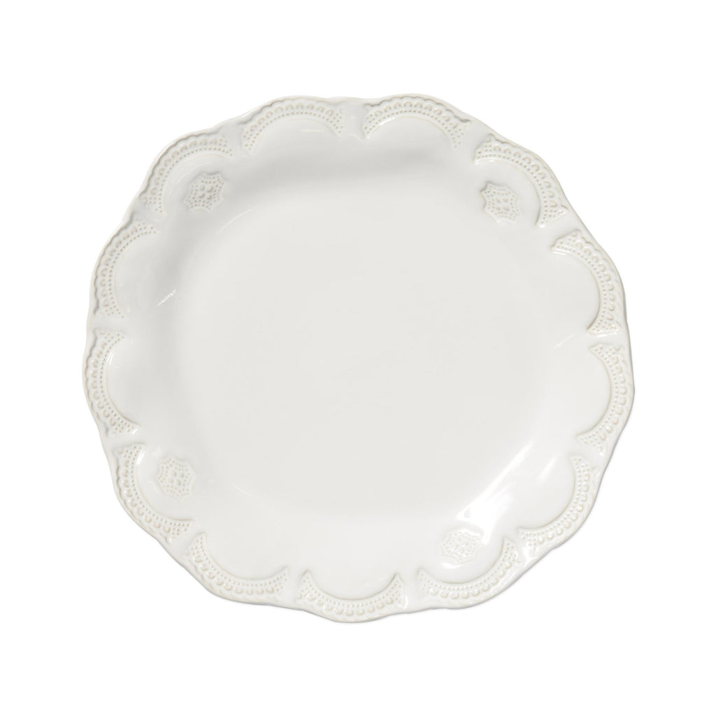 Incanto Stone Lace Dinner Plate Dinnerware Vietri White  
