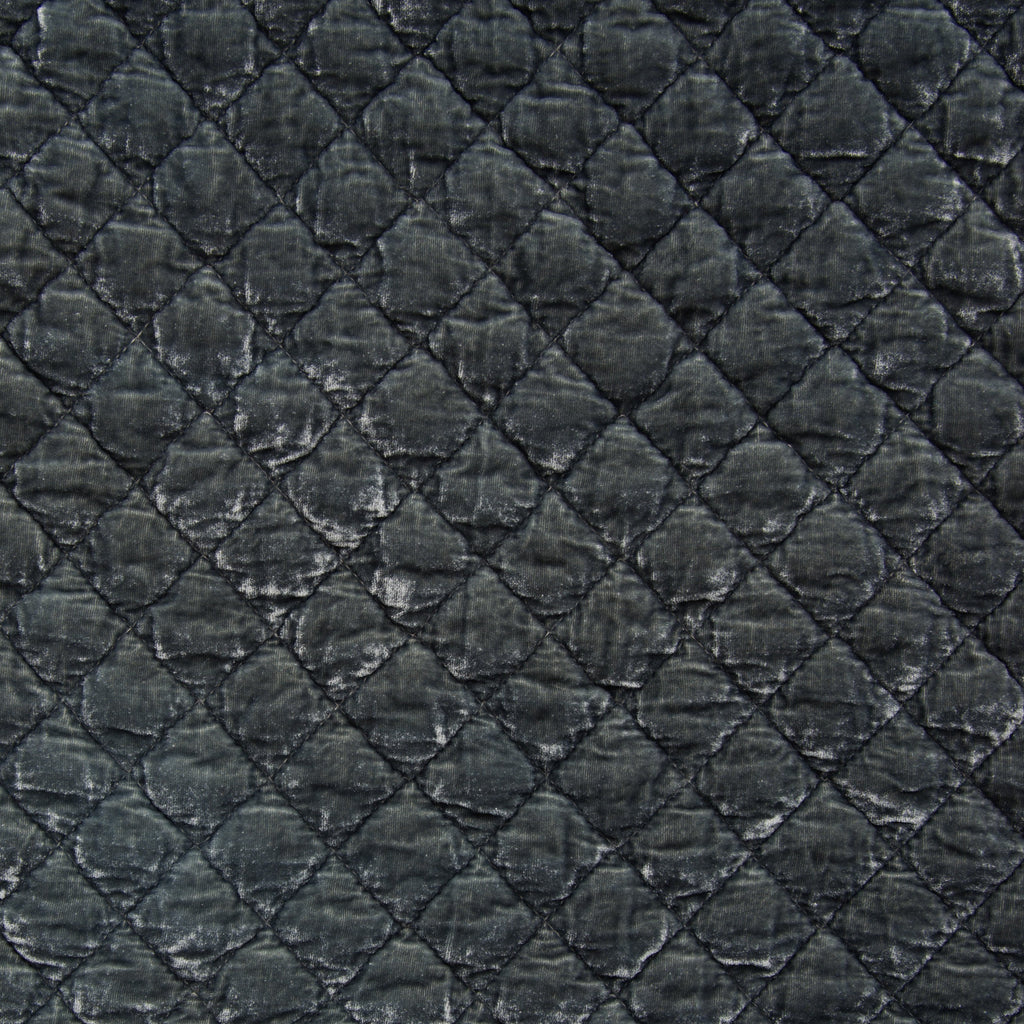 Bella Notte Silk Velvet Quilted Fabric By The Yard Fabric by the Yard Bella Notte Fog  