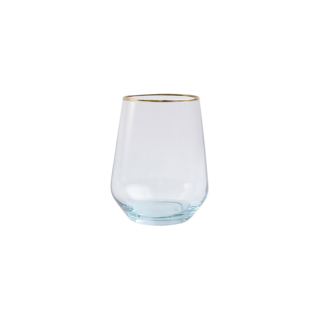 Rainbow Assorted Stemless Wine Glasses - Set of 4 Glassware Vietri   