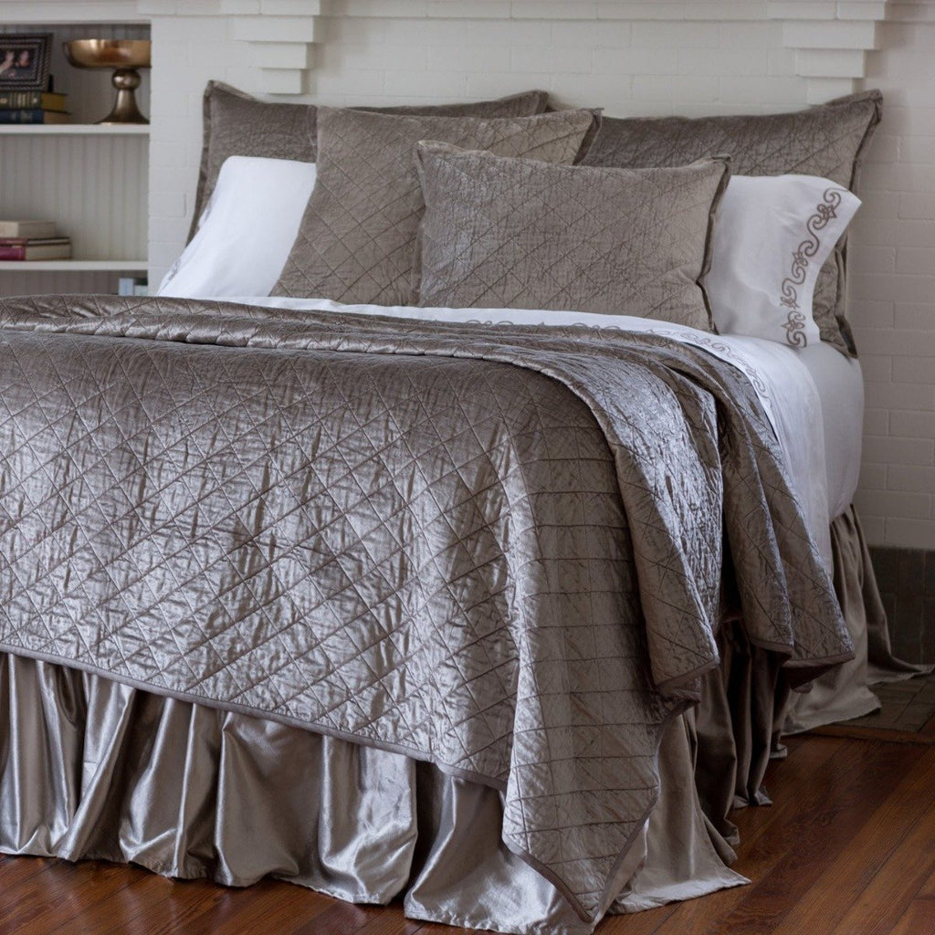 Lili Alessandra Chloe Diamond Quilted Coverlet Quilts & Coverlets Lili Alessandra Fawn Queen 