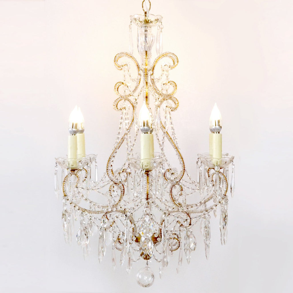 Traditional Chandelier Crystal Clear Chandeliers Pure Elegance Lighting Gold  