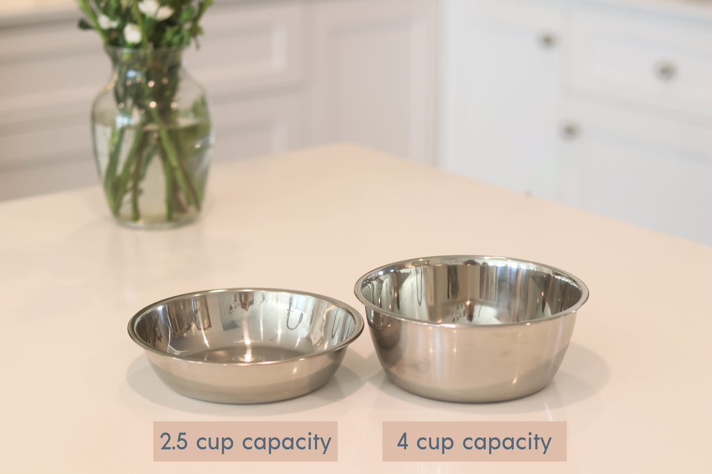 Helpen Pets French Double Swag Forever Elevated Stainless Steel Pet Bowls