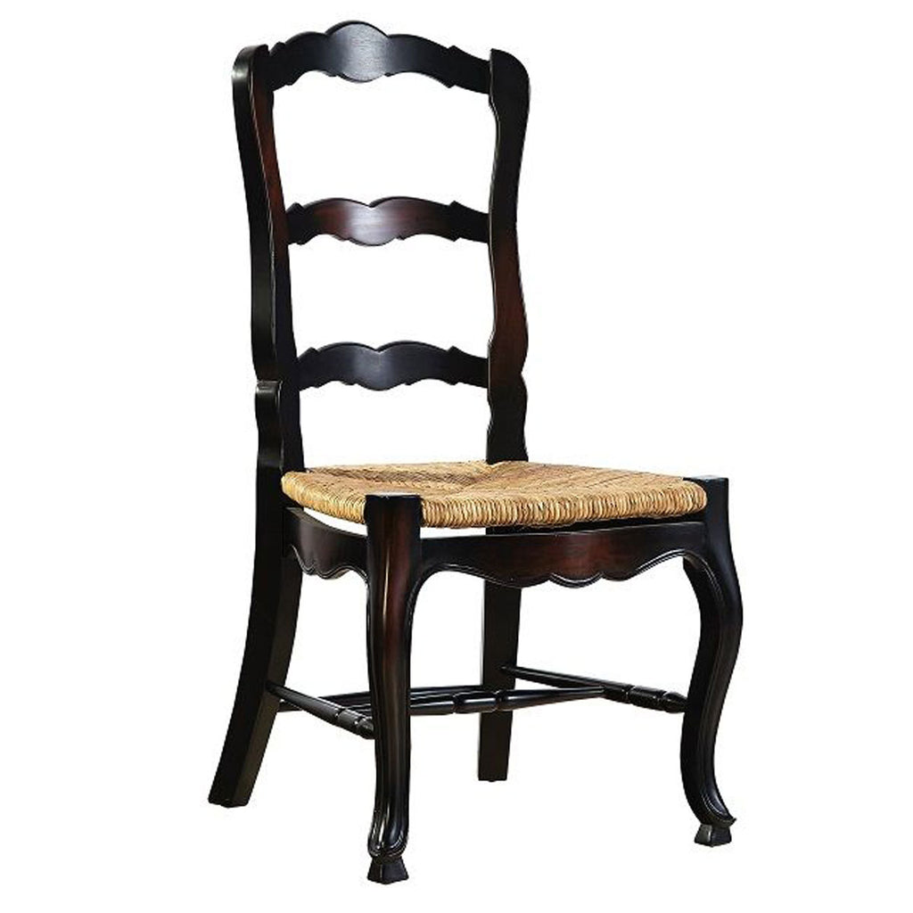 Mahogany Ladderback Side Chair in Black Dining Chairs Ornamental Classics   