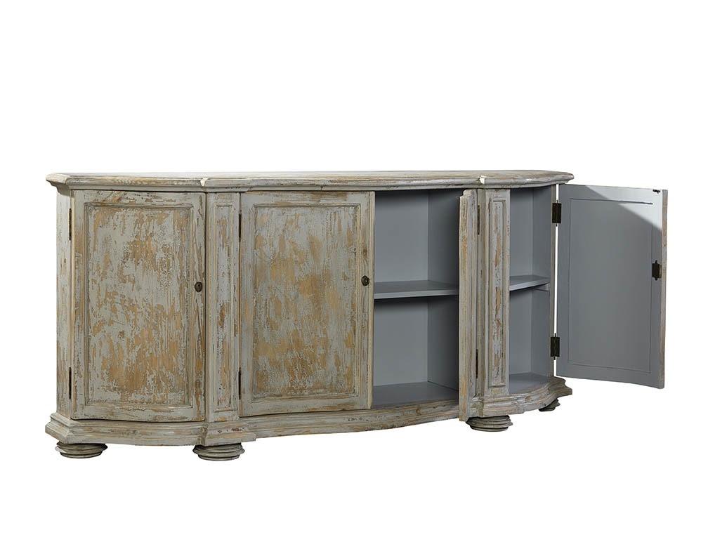 Washed Blue Pine Sideboard Buffets & Sideboards Ornamental Classics   