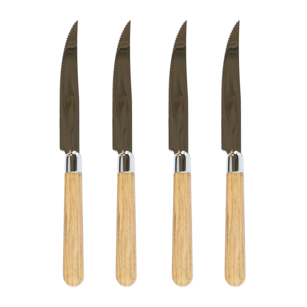 Albero Oak Steak Knives - Set of 4 Flatware Vietri Oak  