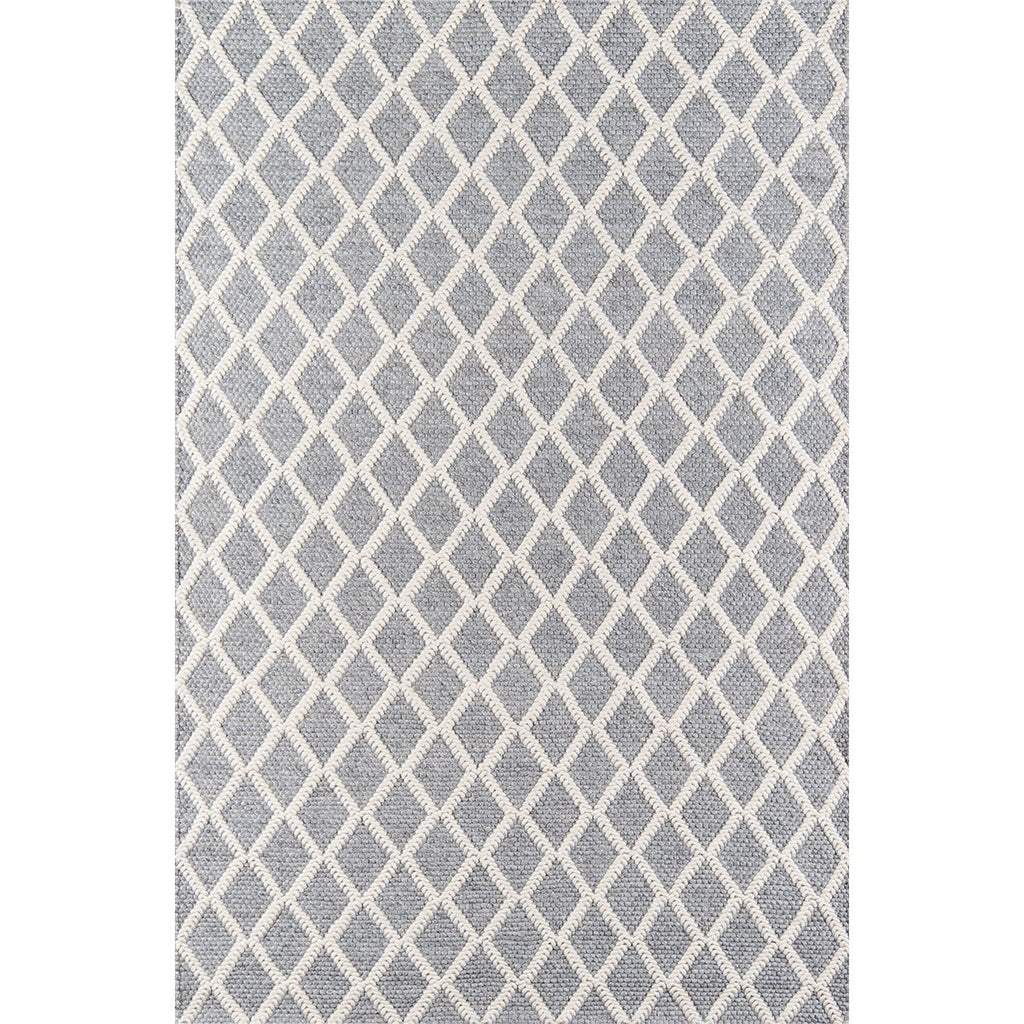 Grey and Ivory Diamond Rug Style Inspiration Momeni 3' x 5'  