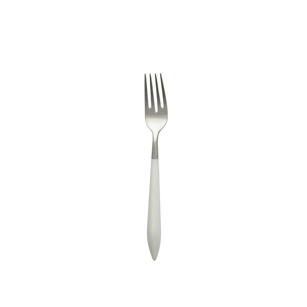 Ares Argento & White Salad Fork Flatware Vietri White  