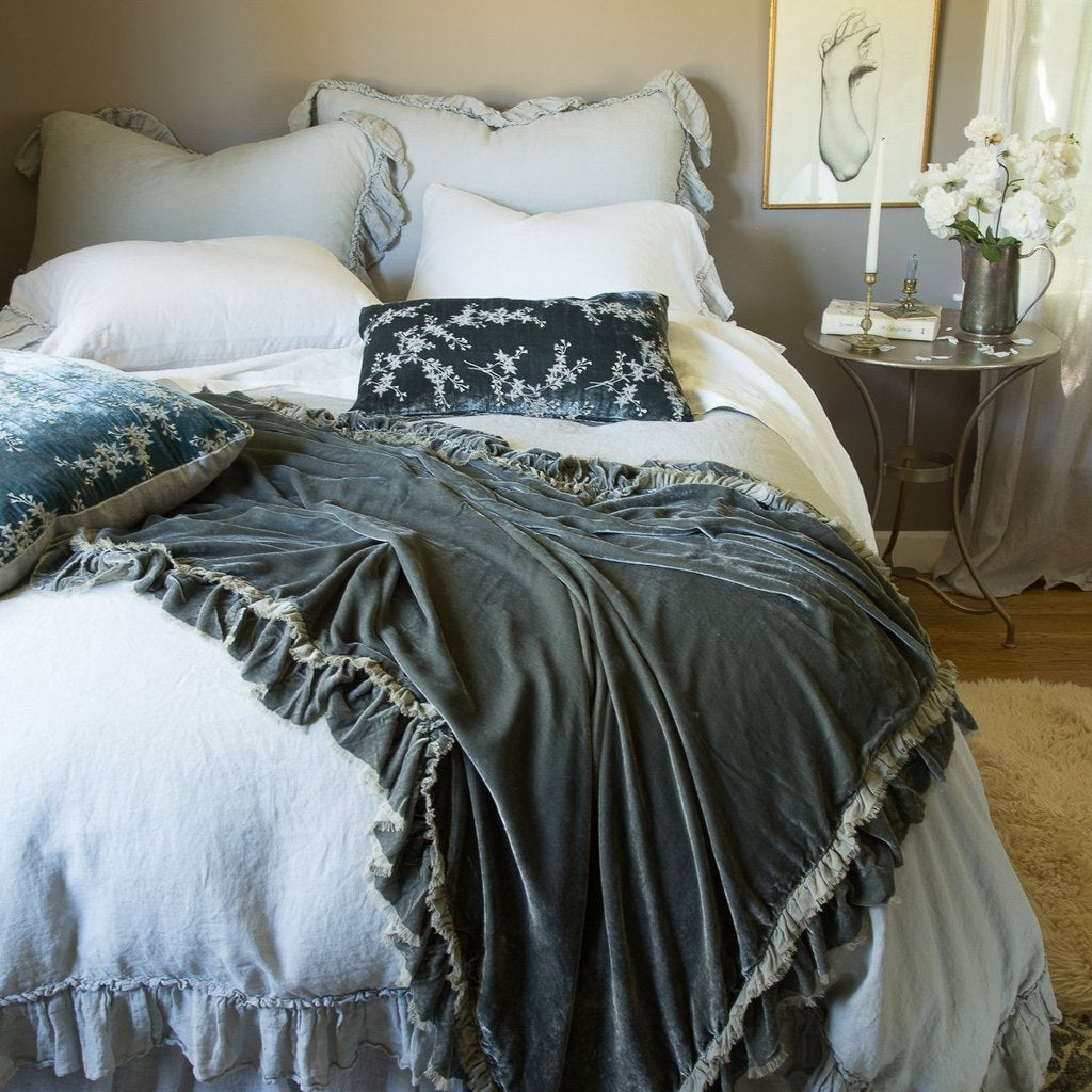 Bella Notte Silk Velvet Quilted Pillow Sham  The Bella Cottage – The Bella  Cottage Inc.