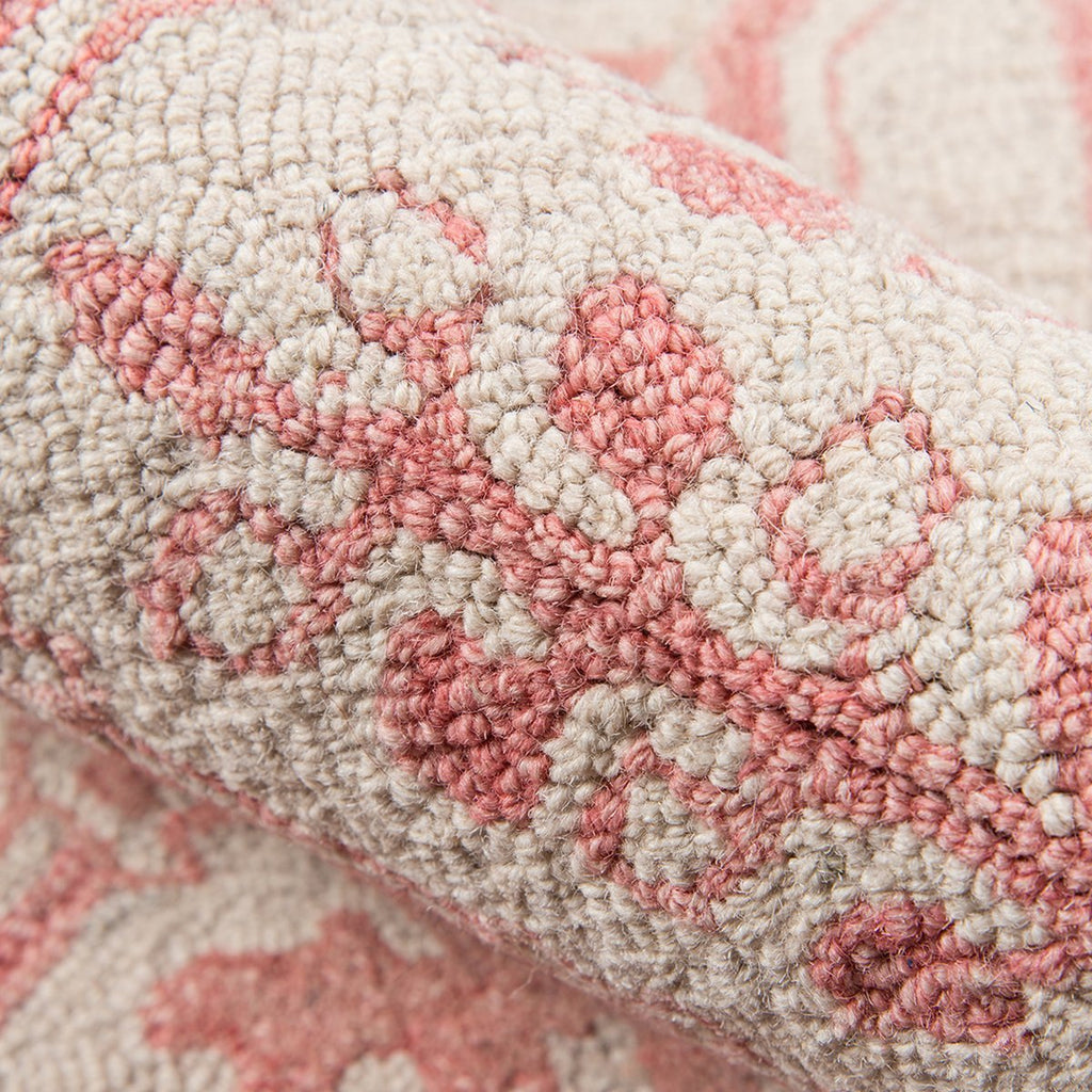 Moroccan Medallion Pink Wool Rug – The Bella Cottage Inc.