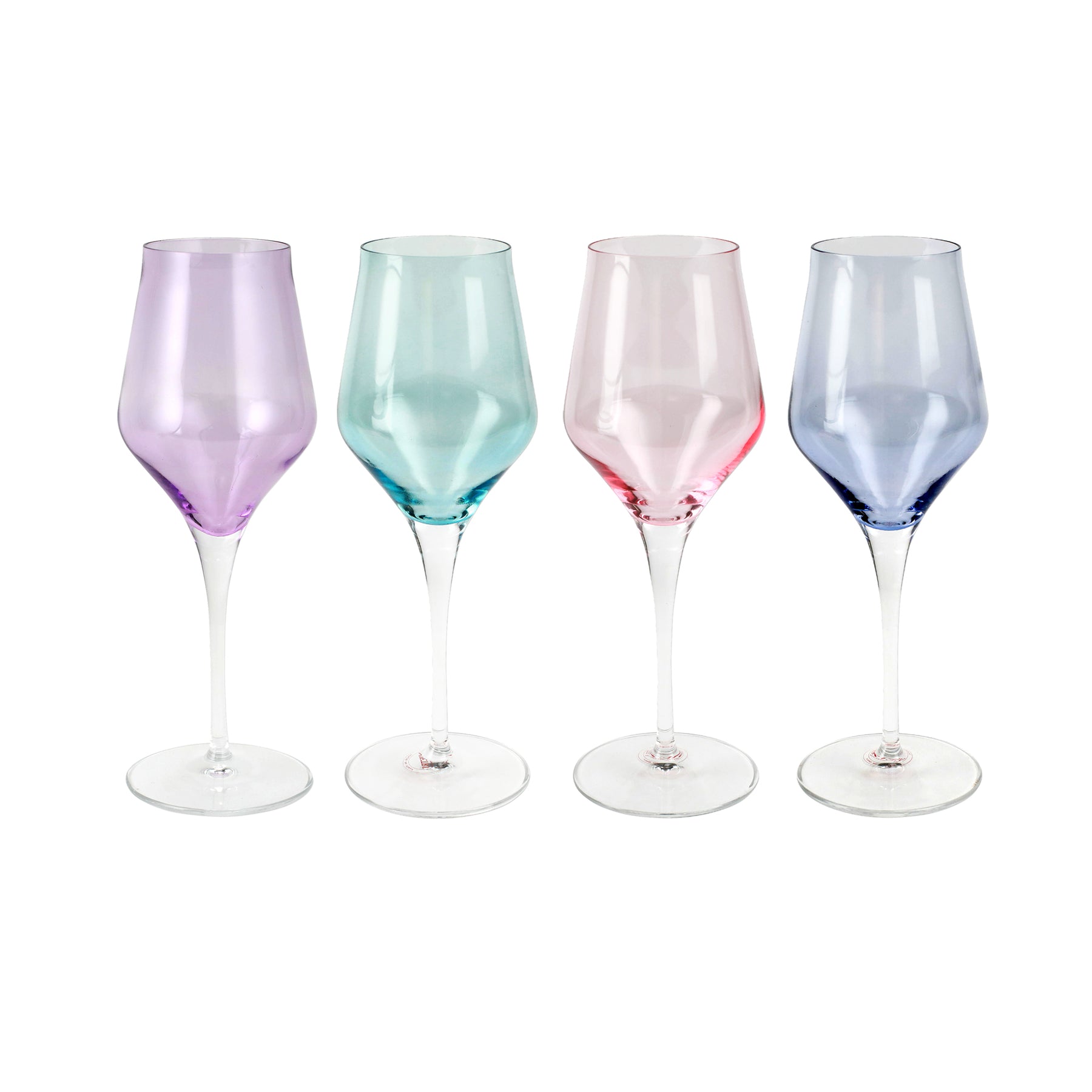 Stemless Wine Glasses Clear Drinkware Glasses Set of 4 Summer