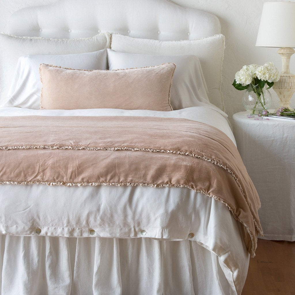 Bella Notte Carmen Bed End Blanket Duvet Covers & Comforters Bella Notte Pearl  