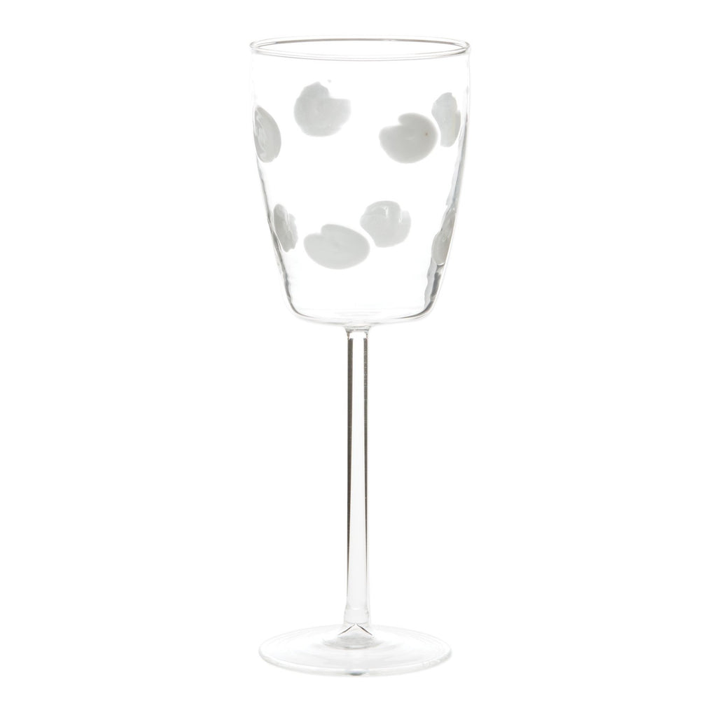 Drop Wine Glass Glassware Vietri White  