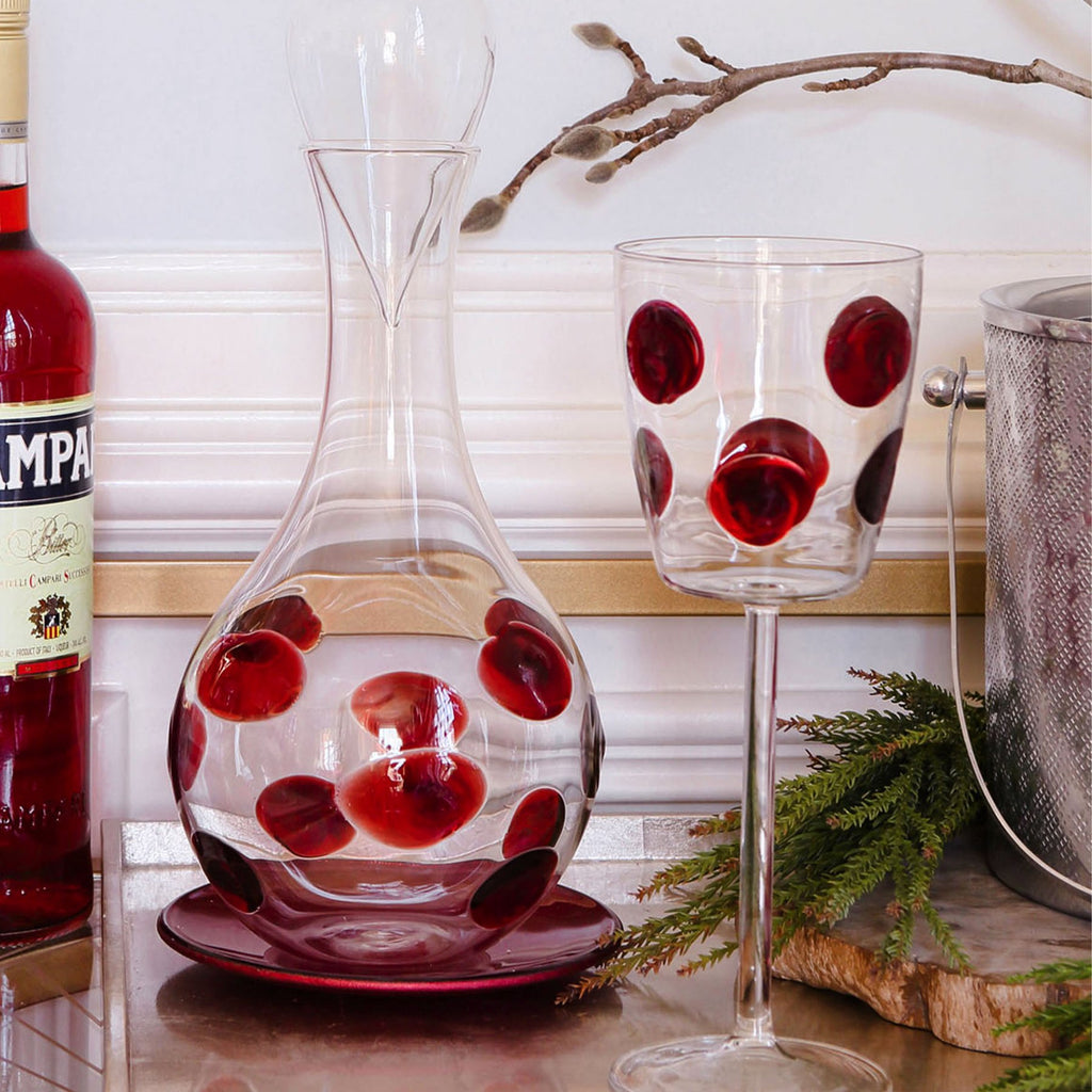 Drop Wine Glass Glassware Vietri   