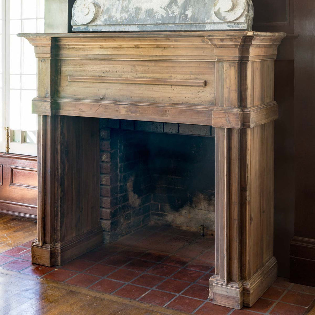 Carved Pine Fireplace Mantel Architectural Accents Farmhouse Designs   