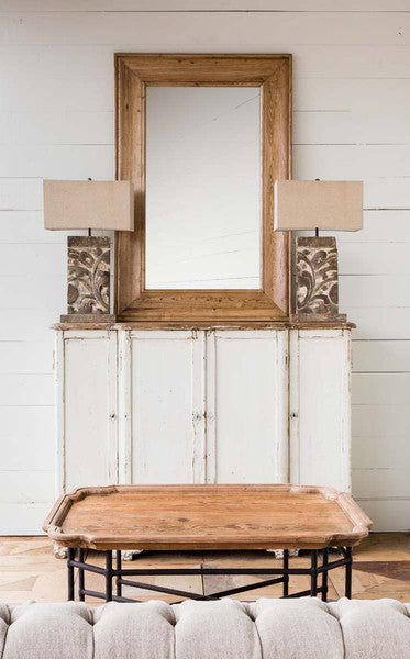 Grand Weathered White Entrance Cabinet Hutches & China Cabinets Farmhouse Designs   