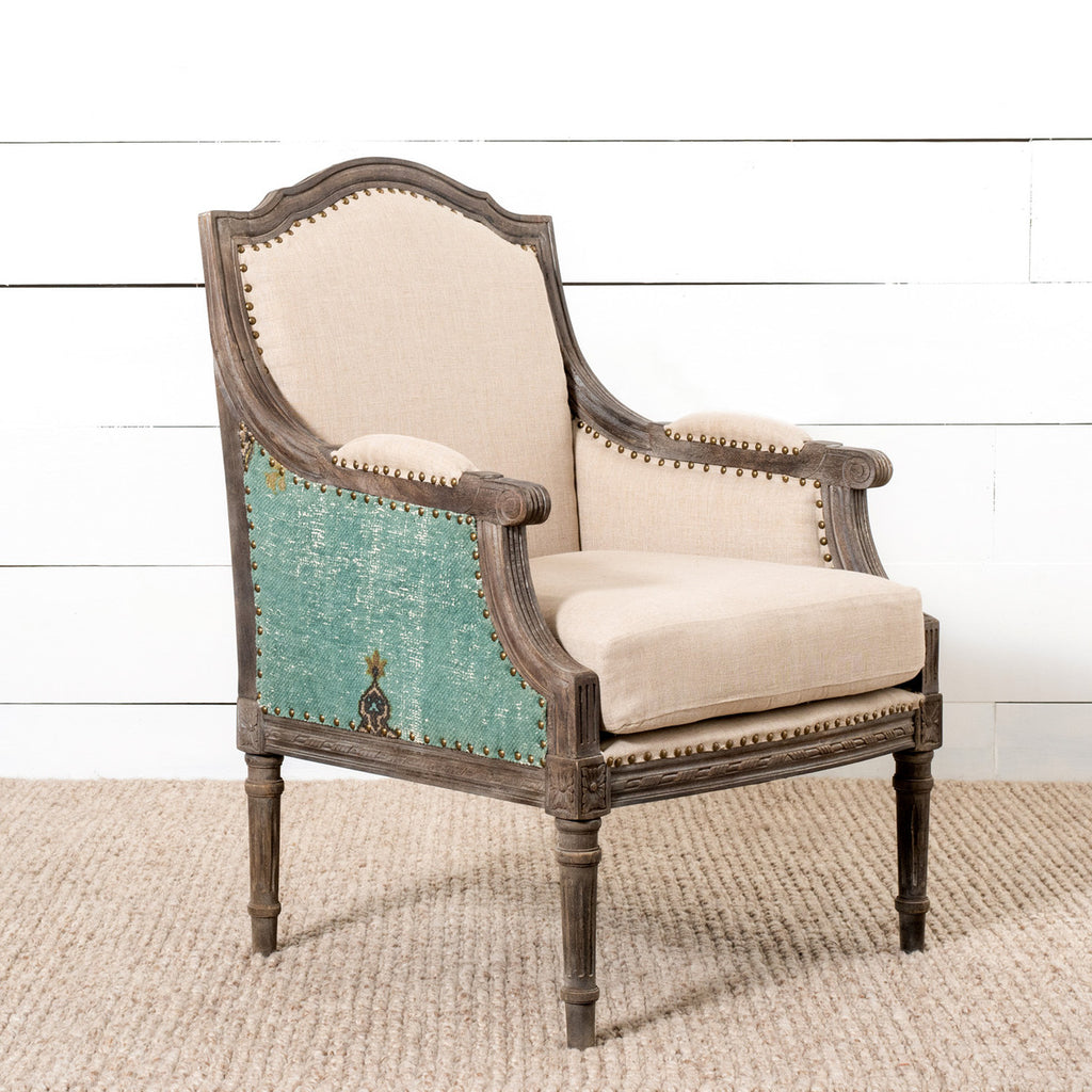 Nina Upholstered Arm Chair Bergeres & Upholstered Chairs Farmhouse Designs   