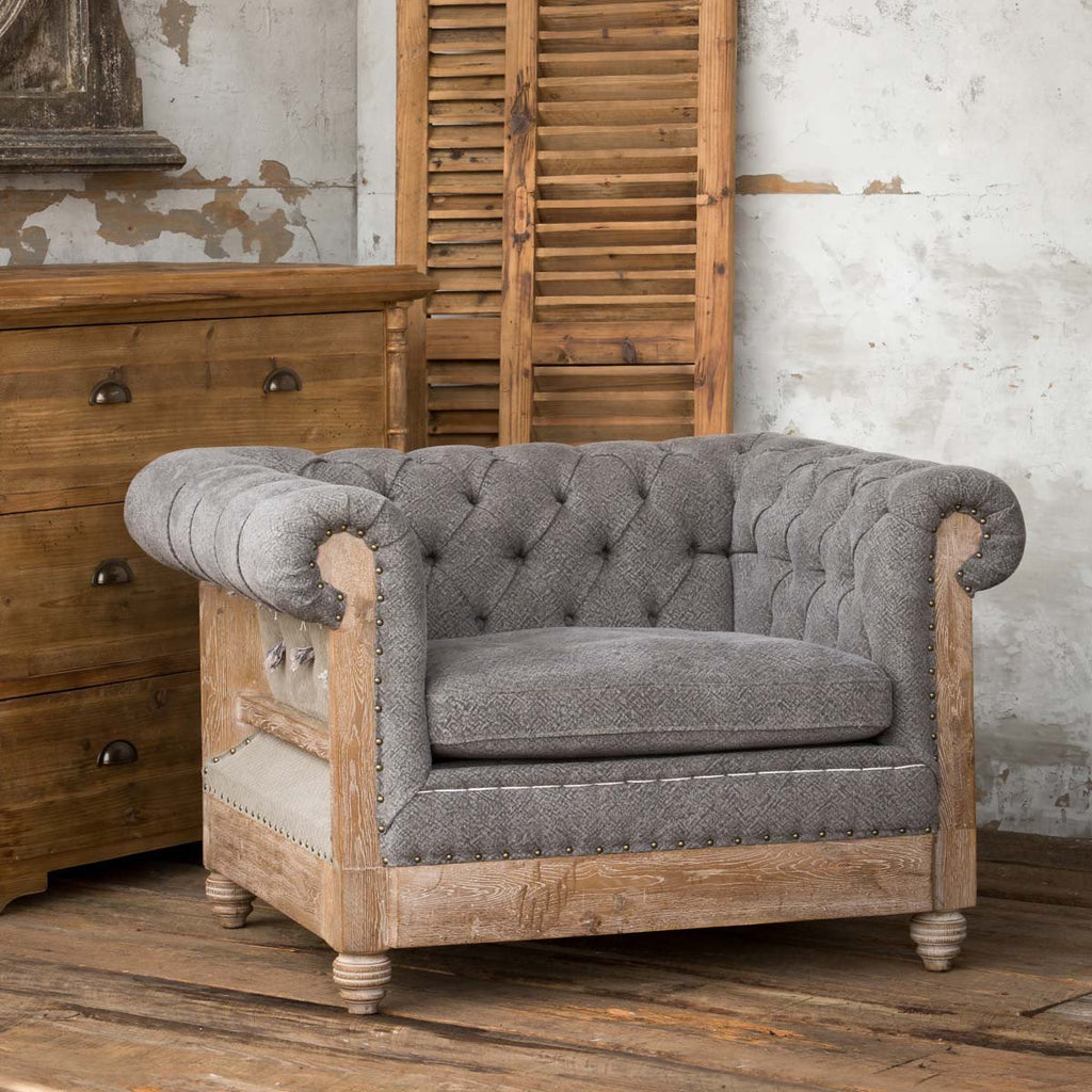 State Hotel Chesterfield Chair Bergeres & Upholstered Chairs Farmhouse Designs   