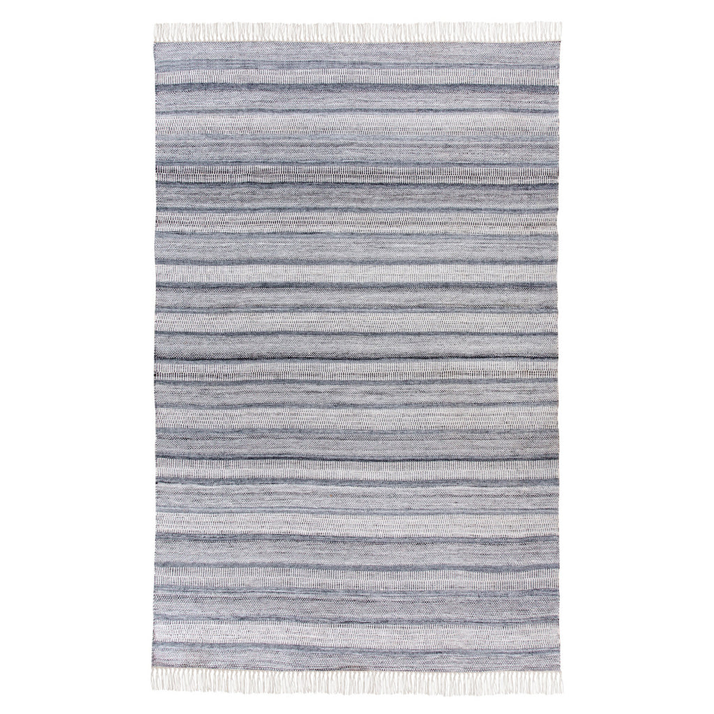 Striped Blue-Grey 5'x 8' Rug Rugs Farmhouse Designs   