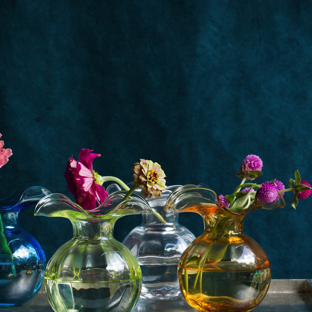 Hibiscus Glass Amber Bud Vase Vases Vietri   