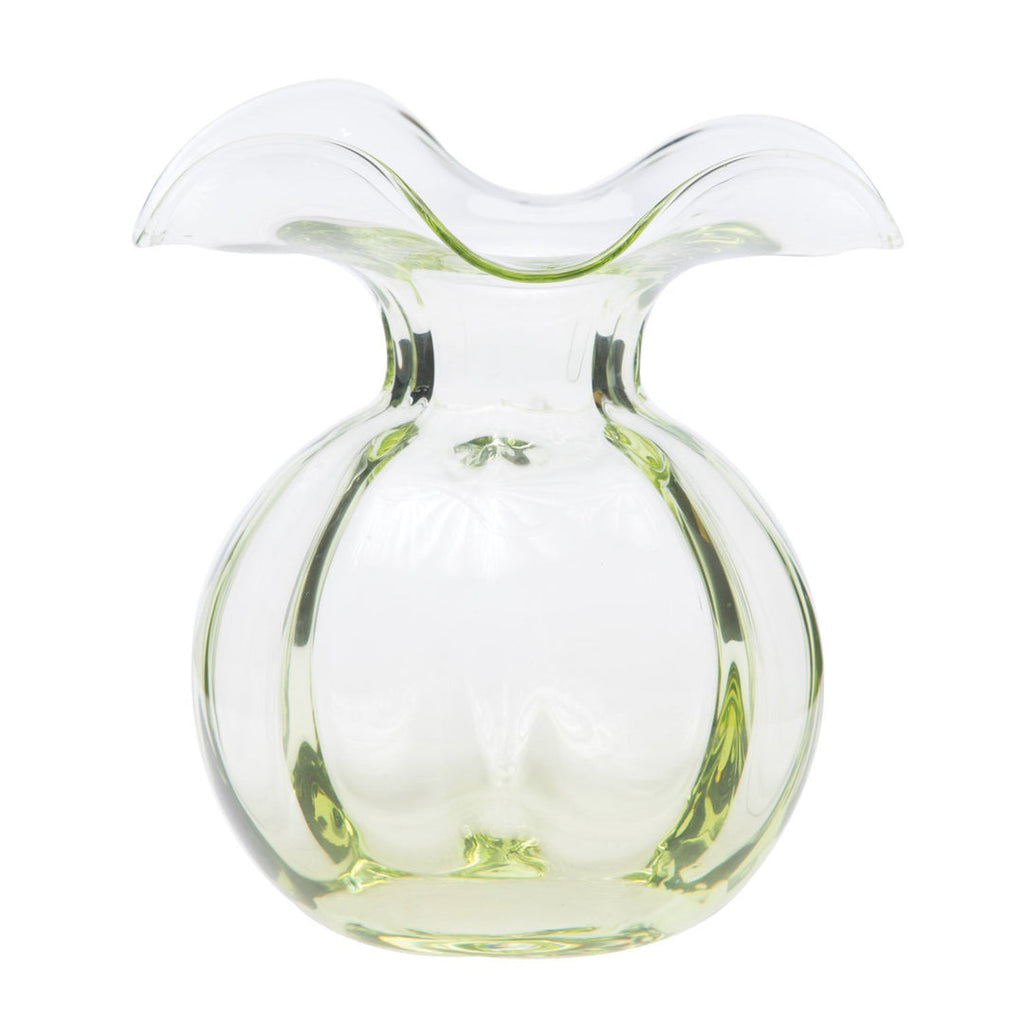 Hibiscus Glass Green Medium Fluted Vase Vases Vietri   