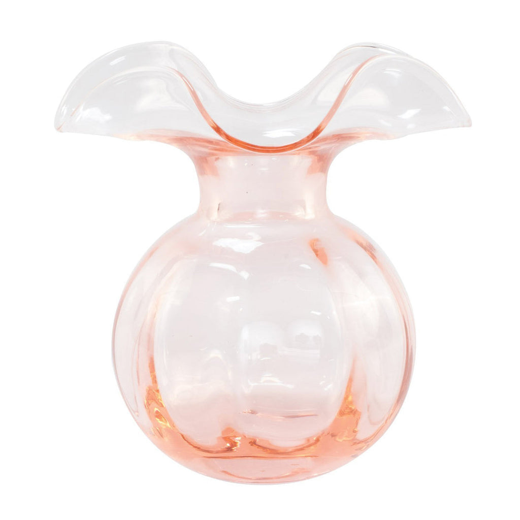 Hibiscus Glass Pink Medium Fluted Vase Vases Vietri   