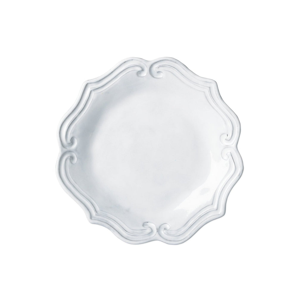 Incanto Baroque Salad Plate Dinnerware Vietri White  