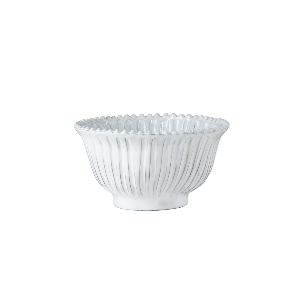 Incanto Stripe Small Serving Bowl Serveware Vietri White  