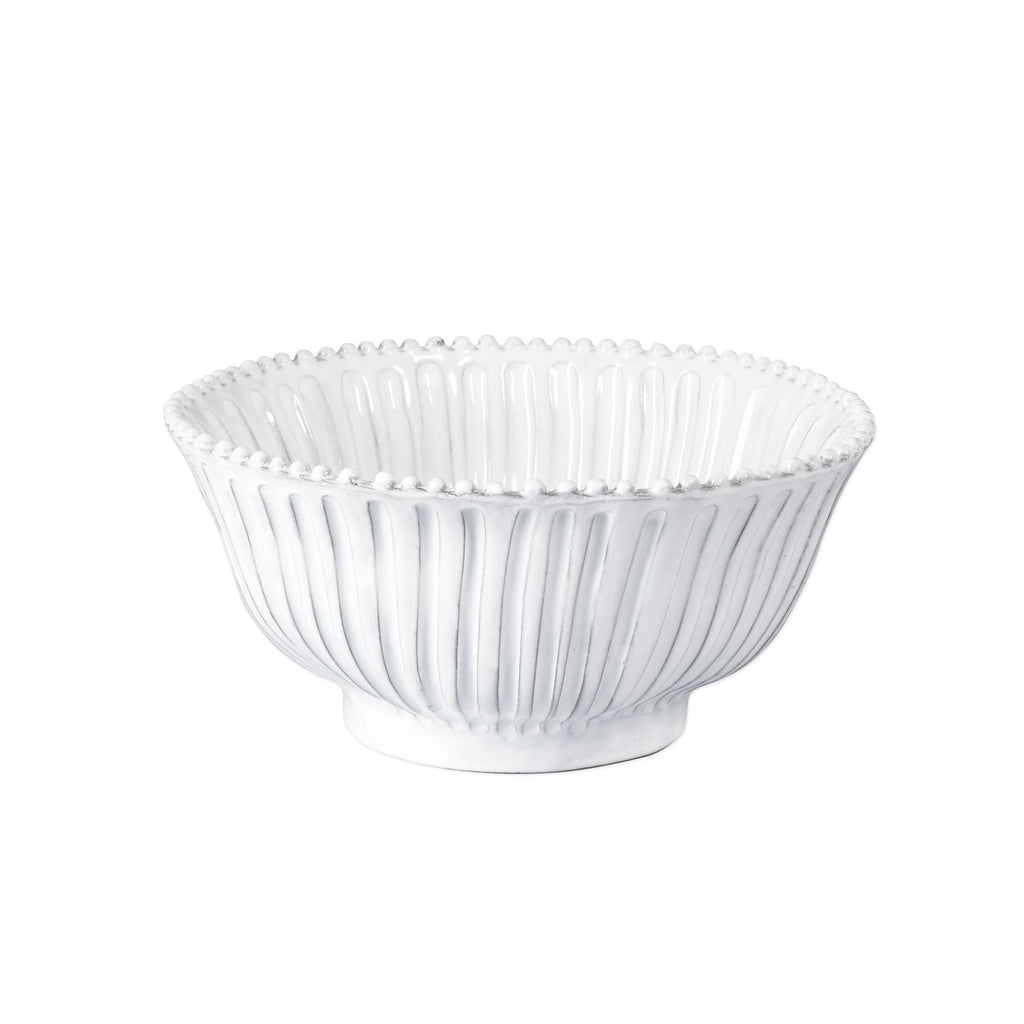 Incanto Stripe Medium Serving Bowl Serveware Vietri White  