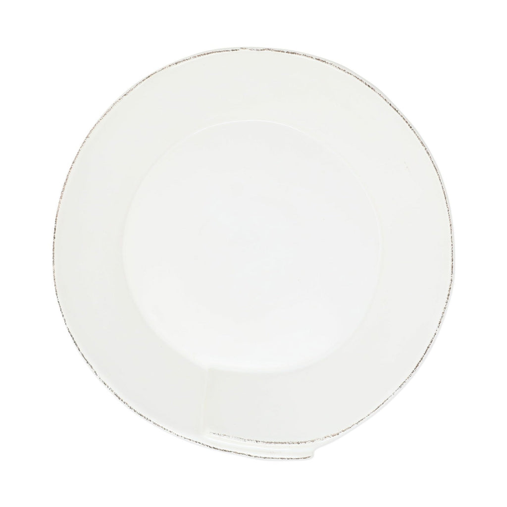 Lastra White Medium Shallow Serving Bowl Serveware Vietri   