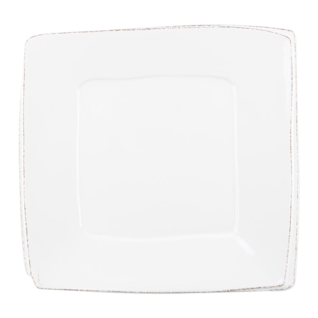 Lastra White Square Platter Serveware Vietri White  