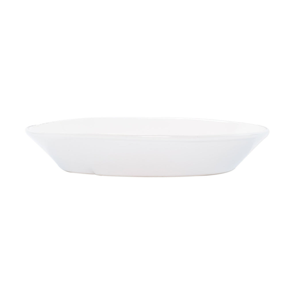 Lastra White Small Oval Baker Kitchen Basics Vietri White  